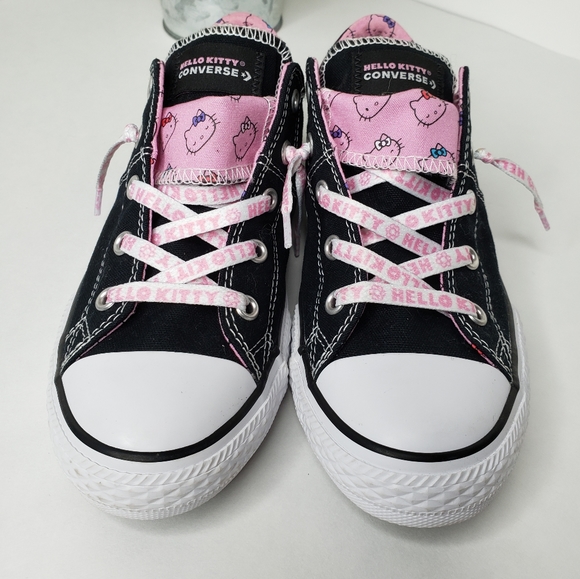 Converse Shoes Converse Black Pink Hello Kitty Sneakers Size 3 Poshmark